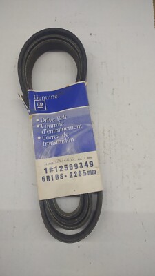 Genuine GM 12569349 Drive Fan Serpentine Belt 6 Ribsx2205mm F2E | eBay