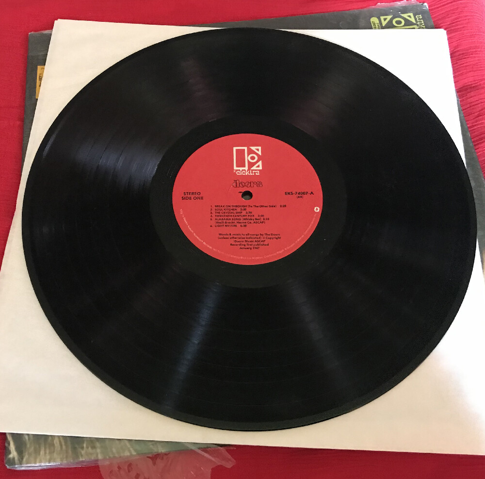 THE DOORS 1967 LP ALBUM ELEKTRA RECORDS EKS-74007 BREAK ON