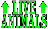 5x3 Live Animals Sticker Vinyl Sign Stickers Animal Cage Decal Transport Decals 5x3 Live Animals Sticker Vinyl Sign Stickers Animal Cage Decal Transport Decals