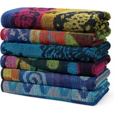 - 6 Pack Terry Beach  Pool Towel of Assorted Colors - 30In X 60In