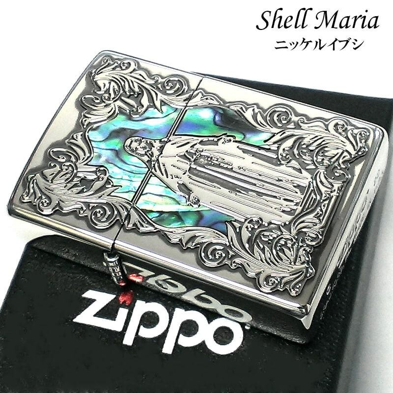 Zippo Oil Lighter Virgin Mary Shell Maria Silver Regular Case | eBay
