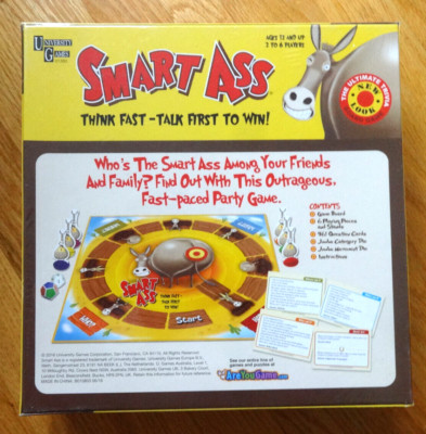 SMART ASS THE ULTIMATE PARTY TRIVIA BOARD GAME  2-4 Players Ages 12+ NEW SEALED