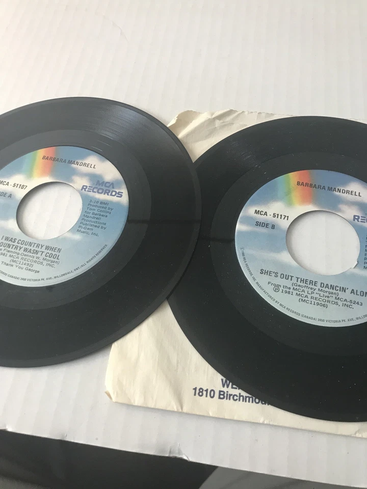Barbara Mandrell Vinilo 45s (lote de 2) Foto 2 de 4