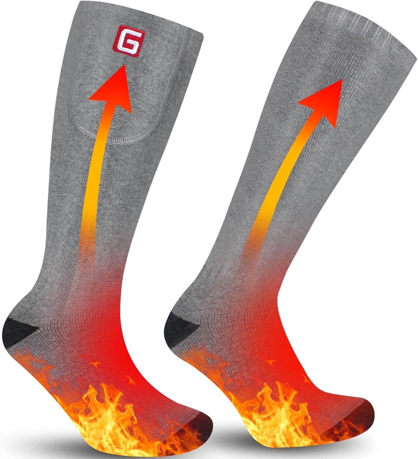 Heated Socks Electric Battery Powered Heated Socks for Men Women Winter Cotto...