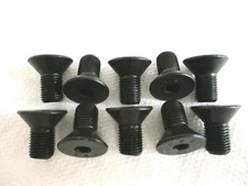 3/8-24 X 3/4" FLAT HEAD HEX SOCKET CAP SCREWS ALLOY BLACK STEEL - 10 PCS