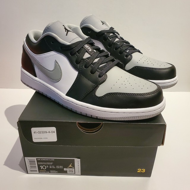 NEW Air Jordan 1 Low Light Smoke Grey Toe 553558-039 Men's Size 10.5 Deadstock | eBay