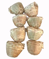 Bird Finch Natural Bamboo Nests #8221 - Lot of 8 pcs