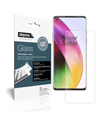 2x Schutzfolie für OnePlus 8 Pro matt - Anti-Shock 9H Folie dipos Glass