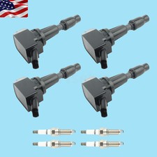 4 Ignition Coils 27300-2GGA0 & 4 Spark Plugs for Hyundai Kia 2.0L 2.4L Genesis 