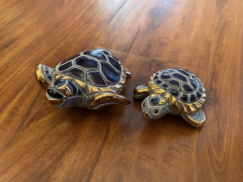 Rinconada de rosa figurine, Turtles, Mom And Me, Artesania, Handmade, Sea Turtle