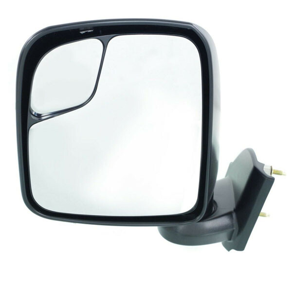 AM Autoparts Pair Of Manual Textured Black Convex Side Mirror Inserts For Nissan NV200 & Chevy City Express