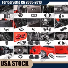 Carbon Fiber ABS Interior Exterior Cover Trim Kit For Corvette C6 2005-2013 US