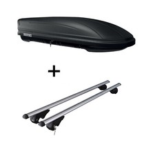 Dachbox MAA400L matt + Dachtr&auml;ger Rio 120 f&uuml;r f&uuml;r Mercedes C-Klasse Kombi 93-14 