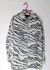 Image of River Island Zebra Print Shacket Women’s XS Chore Jacket Animal Print jacket