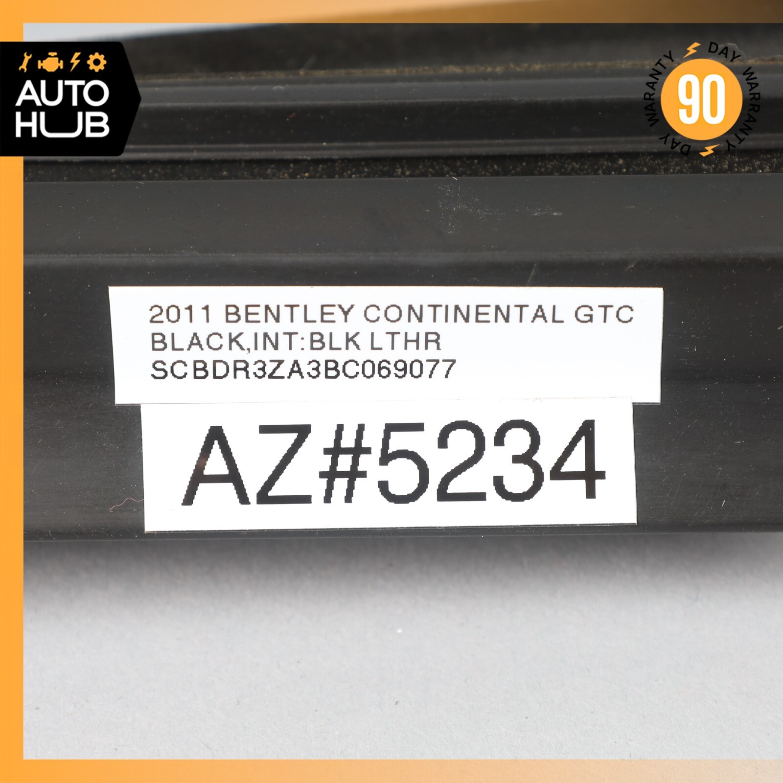 07-11 Bentley Continental GTC Rear Left Side Window Weather Seal Molding OEM 59k