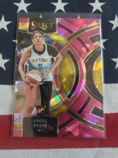 2024 WNBA Select Premier Angel Reese #147 Pink Cracked Ice Prizm RC Rookie