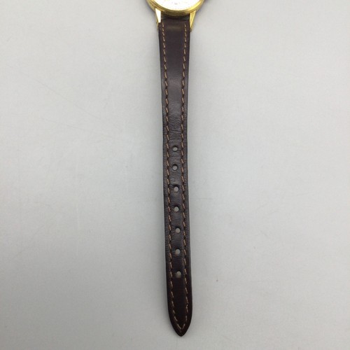 Vtg Accurist Watch Women 22mm Gold Tone Swiss 21 Jewels Leather Band Manual Wind - Picture 7 of 14