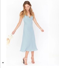 Show Me Your Mumu Verona Cowl Dress in Silver Sage Crisp Size Large