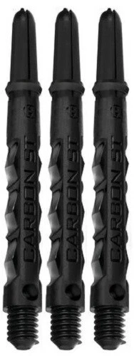 One Set Harrows Carbon ST Medium Dart Shafts - Ships w/ Tracking - Black