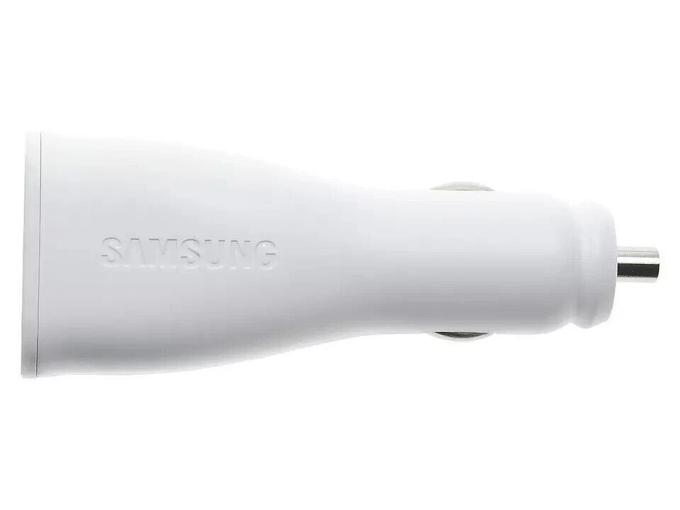 Cargador de coche rápido original Samsung adaptador USB blanco Foto 2 de 4