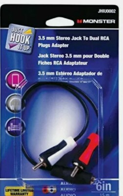 NEW! Monster Cable Just Hook It Up Audio Visual Adapter JHIU0002
