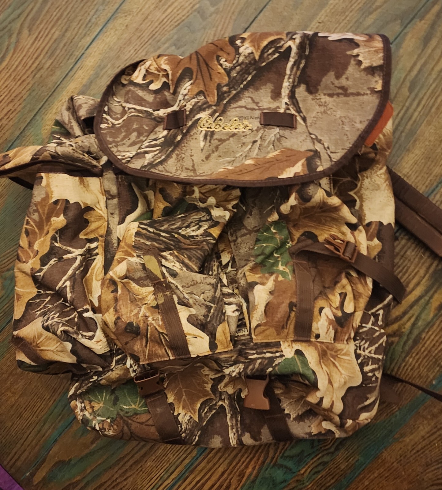 Cabelas Camo Backpack Hunting Rain Cover Large Many Pockets, Zippers