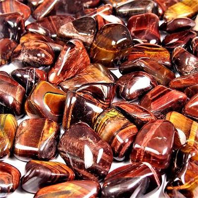 25 g Tigerauge rot XXL Trommelsteine Ø 30 - 50 mm  AA - Qualität aus Südafrika 