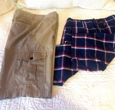 Lot of 2 pairs of boys summer shorts size 14 Adjustable at the waist