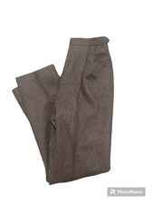Vintage 70s Brown Trousers With Pleats And Pockets. Union Made. Size 6
