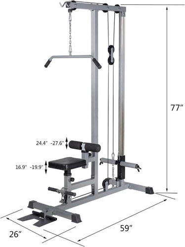 LAT Pull Down Machine Low Row Cable, 4 Positions To Adjust The Seat Height - Picture 2 of 6