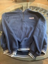 Vintage Carnival Cruise Quarter Zip Pullover Sweatshirt Size S/M Navy A16