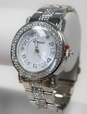 NEW Rousseau 9439 Womens Piera MOP Dial Silver Swarovski - Main Image