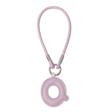 Initial Letter Keychain Cute Leather Keychains with Letter Q for Bag Purple