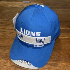 NEW Reebok Detroit Lions Football Y2K Hat Cap Strapback Adjustable Blue Gray