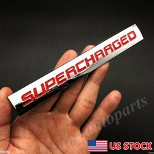 Metal Chrome Supercharged Emblem For Car Trunk Engine Badge Sport Decals New Metal Chrome Supercharged Emblem For Car Trunk Engine Badge Sport Decals New