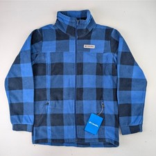 Columbia Youth Boys X-Small Zing III Fleece Jacket - Mountain Blue Check