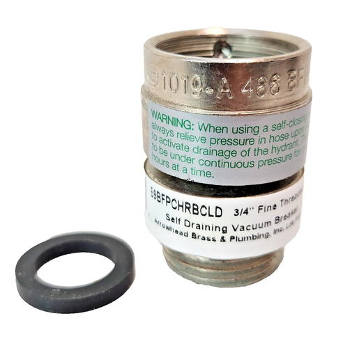 2 Pack Arrowhead Self-Draining Vacuum Breaker – Chrome VB, PK 1390, Fast Free Delivery