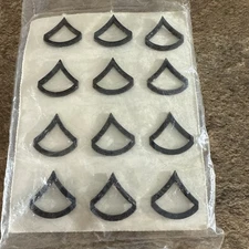 U.S. Army Private First Class E-3 Subdued Metal Insignia Pins – Set of 12 NEW