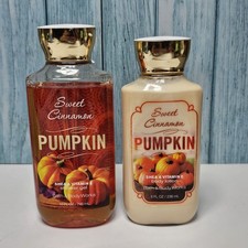 Bath Body Works SWEET CINNAMON PUMPKIN Duo, Lotion Shower Gel - Discontinued