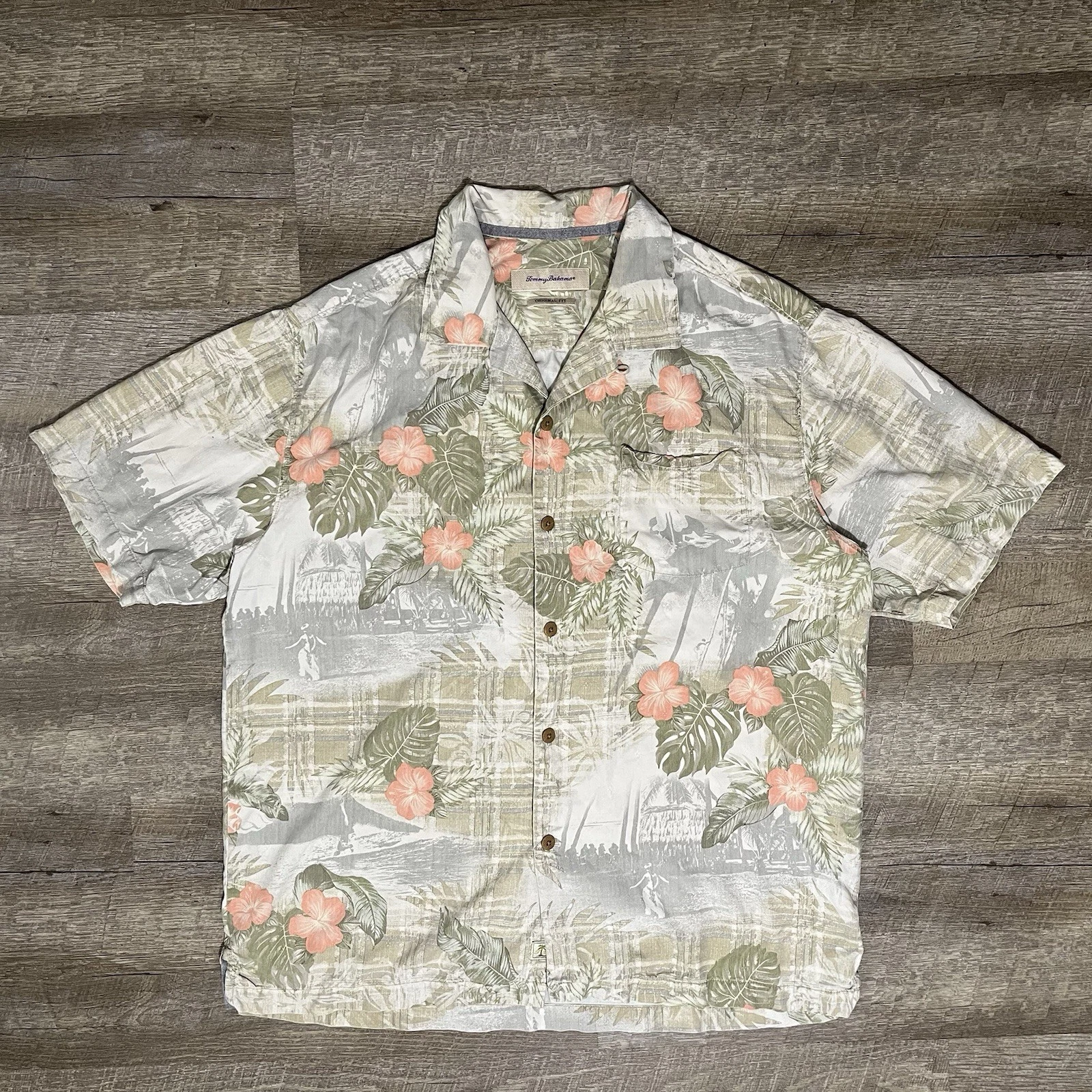 Tommy Bahama Shirt Mens L Silk Floral Hawaiian Button Up Camp Loop Collar
Opens in a new window or t