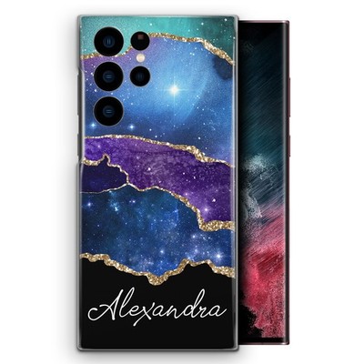 Personalisierte Handyhülle Initiale Samsung S22/S21/S20/Ultra Star Marmor Hardcover