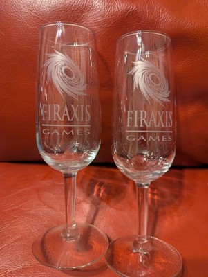 Firaxis Games Pair Of Champagne Flutes Civilization 