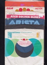 6 pcs - "Various" Records Original Co 7" 45RPM Paper Sleeves - Lot - Used