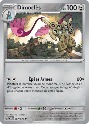 Pokemon Karte Dimokles 057/088 Common Perfect Balance