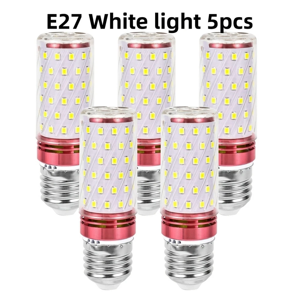 5/8pcs LED Corn Light Bulbs 16W White E14/E27 Base Non-Dimmable - Image 4 of 4