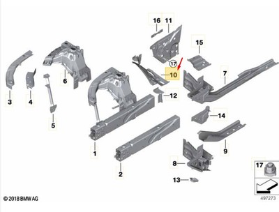 BMW 2 Coupe G42, G87 Radhaus Innenverkleidung hinten links 41007486639 NEU ORIGINAL