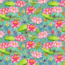 Lily Pond by Clothworks-BTY-Dragonflies-Lily Pads