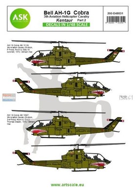 ASKD48031 1:48 ASK/Art Scale Decals - AH-1G Cobra 3rd AHC Kentaur Part 2
