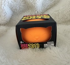 NIB Schylling NeeDoh Cool Cats Squishy Fidget Stress Ball - Neon Orange