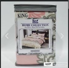 6 Piece Bed Sheet Set 1800 Series Microfiber Comfort Deep Pocket Hotel Bed Sheet